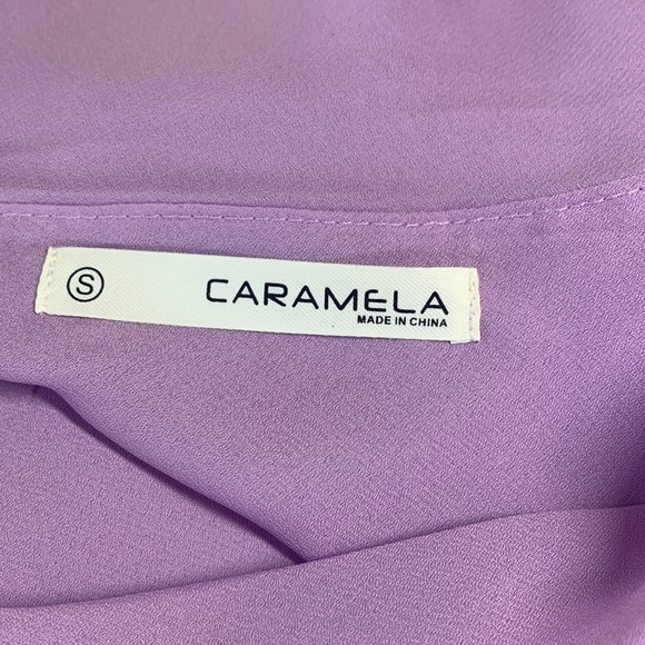 NWT The Impeccable Pig Caramela One shoulder lilac lavender dress sz Small. - Picture 7 of 7